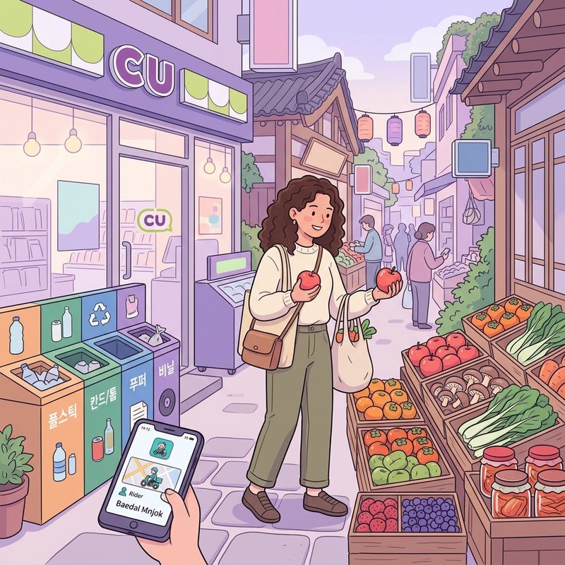 Grocery Shopping, Delivery Apps, and Recycling